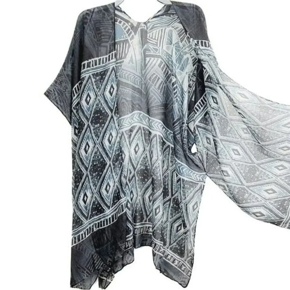 New IVY London NYC Kimono Topper Wrap Cover Up